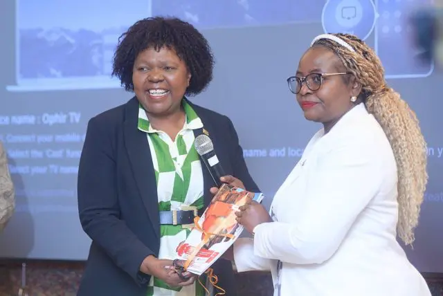 (Left to Right) Dr Sibanda, Permanent Secretary in the Ministry of Women Affairs, Community, Small and Medium Enterprises Development, and Isheanesu Chirisa, WLSA National Director, at the report launch in Harare, Zimbabwe, on May 27, 2025.
